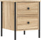 vidaXL - Nachtkastjes - 2 - st - 40x42x50 - cm - bewerkt - hout - sonoma - eikenkleurig