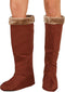 dressforfun - Vikingleidster S - kostuum jurk met cape riem hoed laarskappen bruin - 301354