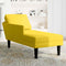 vidaXL - Chaise - longue - met - kussen - en - rechterarmleuning - fluweel - geel