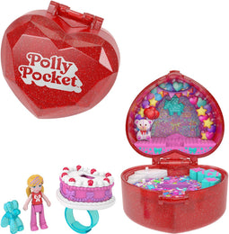 Polly Pocket - Jubileum Ring Box - Compacte Speelfigurenset - Hartvormig