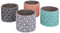 Plantenbakkenset Fiore Cement Cilindrisch 14 x 14 x 12 cm (4 Stuks)