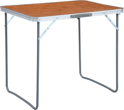 vidaXL - Campingtafel - inklapbaar - met - metalen - frame - 80x60 - cm