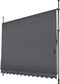 tectake® Klemluifel - Balkonluifel zonder boren - UV-bestendig - Waterafstotend - Breedte 300 cm - Antraciet