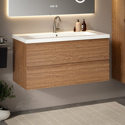 Mirlux Badmeubel Sena - Badkamermeubel - 2 Softclose lades - Warm Eiken