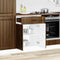 vidaXL - Keuken - onderkast - Lucca - bewerkt - hout - bruin - eikenkleur