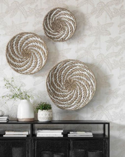 Must Living Wandpaneel Whirl Wit - Set van 3