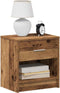 vidaXL - Nachtkastjes - 2 - st - met - lade - 39x28x41 - cm - oud - houtkleurig