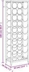 vidaXL - Wijnrek - voor - 27 - flessen - 34x18x100 - cm - smeedijzer - zwart