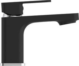 SCHÜTTE Madagaskar Wastafelkraan - Mengkraan - met Waste - Zwart Mat/Chroom