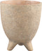 PTMD Binky Ronde Bloempot - H50 x Ø42 cm - Cement - Goud