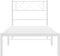 vidaXL - Bedframe - met - hoofdbord - metaal - wit - 90x200 - cm