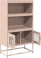 vidaXL - Hoge - kast - 68x39x123 - cm - staal - roze