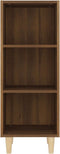 vidaXL - Dressoir - 34,5x32,5x90 - cm - bewerkt - hout - bruin - eikenkleur