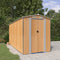 vidaXL - Tuinschuur - 192x440x223 - cm - gegalvaniseerd - staal - lichtbruin