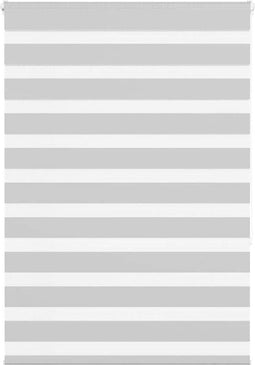 vidaXL - Zebra - rolgordijn - 95x150 - cm - stofbreedte - 90,9 - cm - lichtgrijs