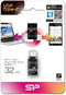 Silicon Power C31 - USB Pendrive - 32GB Dual USB Type-A en Type-C - Zilver