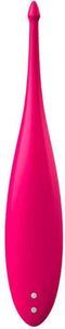 Satisfyer, oplegvibrator, tip vibrator, 'Twirling Fun', 17,5 cm, waterdicht, oplaadbaar, lichaamsvriendelijke siliconen