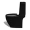 vidaXL Staand toilet en bidet set (zwart)