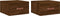 vidaXL - Nachtkastjes - 2 - st - wandgemonteerd - 35x35x20 - cm - bruin - eikenkleur