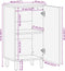 vidaXL - Dressoir - 40x33x75 - cm - Massief - Acaciahout