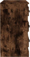 vidaXL - Dressoir - 70x35,5x67,5 - cm - bewerkt - hout - gerookt - eikenkleurig