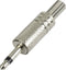 TRU COMPONENTS 1572331 Jackplug 3.5 mm Stekker, recht Aantal polen: 2 Mono Zilver 1 stuk(s)