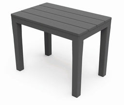 Pro Garden Tuin bijzettafeltje - antraciet - kunststof - 60 x 39 x 45 cm - koffietafel - tuinset tafeltje