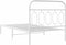 vidaXL - Bedframe - met - hoofdbord - metaal - wit - 107x203 - cm