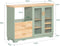 SoBuy FSB81-GR - Buffetkast - 2 lades 3 planken - Groen