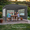 Tectake Barinas - Partytent - Opvouwbaar - Waterdicht - 300 x 300 cm - Grijs