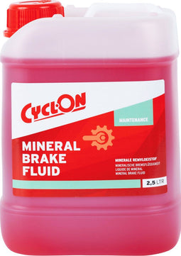 CyclOn - Mineral Brake Fluid - 2,5 liter - Rood