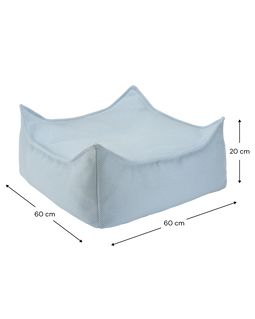 Azure Square Ottoman