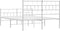 vidaXL - Bedframe - met - hoofd- - en - voeteneinde - metaal - wit - 160x200 - cm