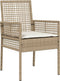 vidaXL - Tuinstoelen - 2 - stuks - met - kussens - in - beige - poly - rattan
