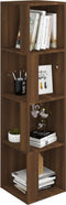vidaXL - Hoekkast - 33x33x132 - cm - bewerkt - hout - bruin - eikenkleur