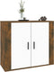 vidaXL - Dressoir - 80x33x70 - cm - bewerkt - hout - gerookt - eikenkleurig