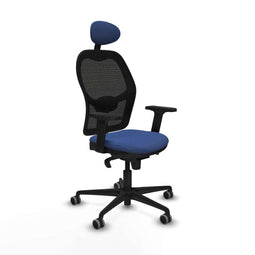 Jorquera Piqueras y Crespo 2D036G1 - Bureaustoel met hoofdsteun - Verstelbare hoogte Lumbaalsteun - Marineblauw