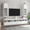 vidaXL - Tv-meubels - met - LED-verlichting - 2 - st - 30,5x30x90 - cm - wit