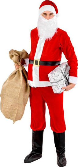 dressforfun - Herenkostuum kerstman XL - Klittenbandsluiting - Hoge laarzen van kunstleer