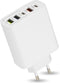 Nuvance USB Adapter - 5 Poorten - Snellaadfunctie - Wit