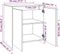 vidaXL - Dressoir - 70x41x75 - cm - bewerkt - hout - hoogglans - wit