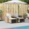 vidaXL - 5-delige - Tuinbankstel - met - kussens - stapelbaar - beige - poly - rattan