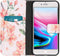 iMoshion Hoesje Geschikt voor iPhone 7 / 8 / SE (2020) / SE (2022) Hoesje Met Pasjeshouder - iMoshion Design Softcase Bookcase - Wit / Roze / Blossom Watercolor