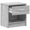 vidaXL - Nachtkastje - met - lade - 39x28x41 - cm - grijs - sonoma - eikenkleurig
