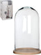 Mica Decorations Hella Glazen Stolp - H38 x Ø23 cm - Transparant, Lichtbruin