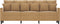 vidaXL - Driezitsbank - 180 - cm - fluweel - bruin