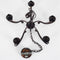 Lucande - kroonluchter - 5 lichts - metaal - H: 43.8 cm - E14 - roestbruin