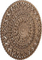 PTMD Willian Brown MDF Round Wallpanel Carved S