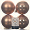 Decoris Kerstballen - 4x st - toffee bruin - D10 cm - kunststof - kerstversiering
