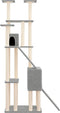vidaXL - Kattenmeubel - met - sisal - krabpalen - 190 - cm - lichtgrijs